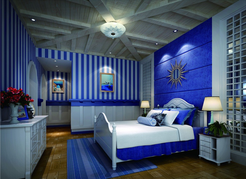 Pretty Minimalist Blue Bedroom Decorating Ideas