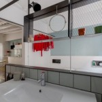 Cool Roc3 Apartment Design Interior in Bathroom Space with Contemporay Small Furniture Decoration