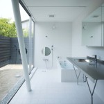 Elegant Modern White Japanese Bathroom Design
