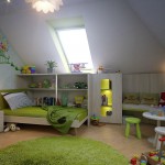 Fabulous Attic Bedroom Design Ideas in Green Colo
