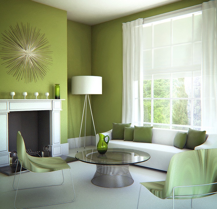 Gorgeous Minimalist Green Living Room Ideas