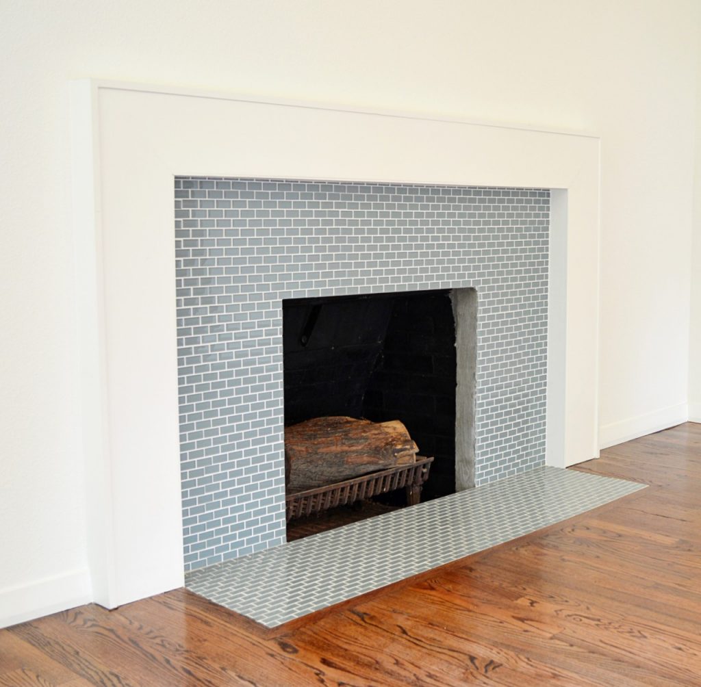 Marvelous Grey Fireplace Tile Design Ideas