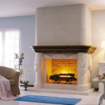 Vivacious White Concrete Fireplace Design Ideas