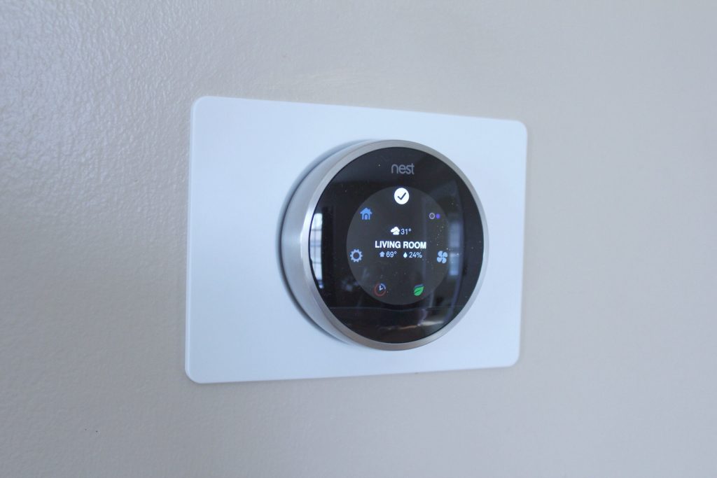 nest thermostat living room