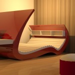 Brown desktop and bed