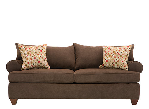 Dark Brown Upholstered Couch
