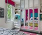 Eclectic Cool Teenage Girl Bedrooms with Minimalist White Wardrobe Floral Print Quilt Trendy Wall Shelves Pink Carpet