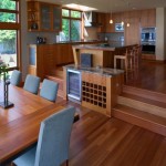 Elegant Level Up Living Room Design Interior and Dining Furniture Used Wooden Flooring Ideas Inspiration