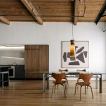 Elegant San Francisco Loft Design Interior in Dining Room Decorated with Modern Minimalist Furniture for Inspiration