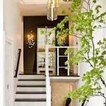 Epic Tree Near Stairs Design Used Black and White Color in Traditional Touch for Home Inspiration to Your House