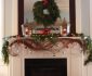Excellent Christmas Wreath Decorating Ideas and Glaring Ornaments Modern White Fireplace Nice Square Mirror in Wood Frame
