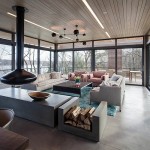 Gorgeous Riverhouse Bwarchitects Design Interior in Living Room Decorated with Modern Sofa Furniture