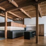 Striking San Francisco Loft Design Interior in Kitchen Space with Modern Minimalist Furniture in Grey Color Ideas
