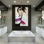 Stunning Silverleaf Residence Simpson Design Associates Interior in Bathroom Space with White Granite Decoration Ideas