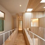 Unique Bear House Onion Design Interior in Upper Floor Decorated with Wooden Flooring in Modern Minimalist Touch