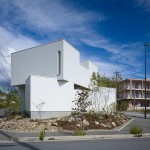 Unique House Minoh Fujiwaramuro Architects Design Exterior with Small Home Shaped and White Wall Decoration Ideas