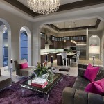Wonderful Silverleaf Residence Simpson Design Associates Interior with Grey Living Room Used Crystal Chandelier Lighting