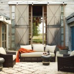 Bright Exterior Design Ideas Applied on Pottery Barn Outdoor Furntiure Finished with Comfortable rug Ideas Unit
