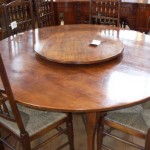 Circular Wooden Dining Table Set Design Idea Applied n Green Front Furniture Finished with Wooden Chairs Plan Unit