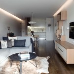 Illuminated Ceiling Unit Design Idea Equipped with Best Interior of Living Room in Studio Apartment Decorating ideas