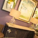 Purple Wall Interior Design Ideas Equipped with White Lampshade Design Ideas with Great Table Design Ideas Plan