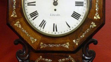 Rosewood Drop Dial Clock