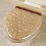 Stripped Pattern Idea Applied on Elongated Toilet Seat Covers for White Toilet Design Ideas for Modern Toilet