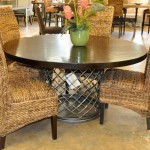 Stunning Rounded Dining Table Set Design Ideas Applie din Red Door Interiors Design finished with Wicker Chair Ideas Plan