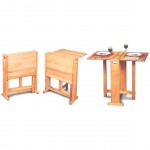 Unique Design for the Folding Wooden Dining Table with Square Top for the Small Dining Space