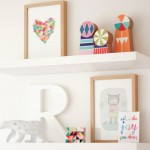 Attractive Ornaments on White Floating Shelves IKEA in Simple Design for Minimalist Room