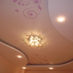 Beautiful Ceiling Mural and Contemporary Lamp Beautiful Fall Ceiling Designs in Stylish Room