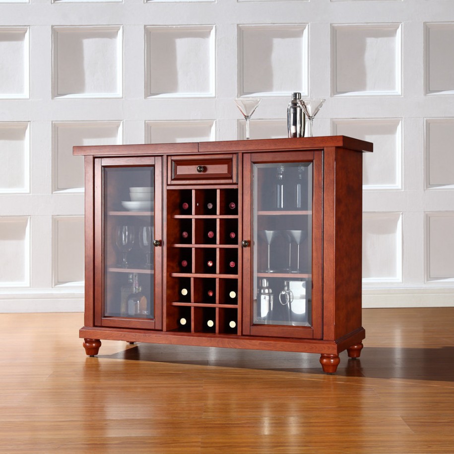 Beautiful Wooden Cabinet With Glass Doors For Your Storage