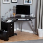 Cozy Corner for Home Office with Stylish Computer Desk Ideas for Small Spaces and Black File Cabinet