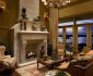 Interesting Ornaments on Mediterranean Living Room Ideas for Living Area with Wide Chandelier above Oak Coffee Table