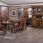 Rustic Dining Space with Long Wooden Table and Brown Chairs as Antique Dining Room Furniture