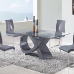 Sensational Grey Chairs and Contemporary Dining Table Ideas on Grey Carpet Rug in Modern Room