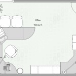 Small Home Office Floor Plans with Modern Computer Desk and Swivel Chair near File Cabinets