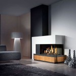 Stylish Floor Lamp and Grey Sofa in Modern Living Area with Contemporary Fireplace Design Ideas