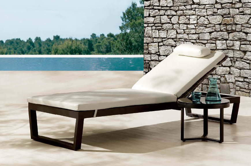 White Poolside Chaise Lounge