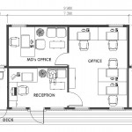 Wide Home Office Floor Plans in Three Rooms with Manager Room and Office Space near Reception Area
