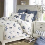 Wondeful White Bed and Nightstand beside Glass Window inside Cozy Beach Bedroom Themes