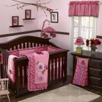 Wonderful Pink Clothes in Oak Crib beside Classic Dressing for Traditional Baby Girls Rooms