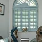 Absorbing Blue Design Interior Window Shutters Installation Apropos to Bright Painted Wall Ideas