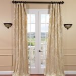Beauteous French Door Curtains with Black Holder at Attic House Interior Design