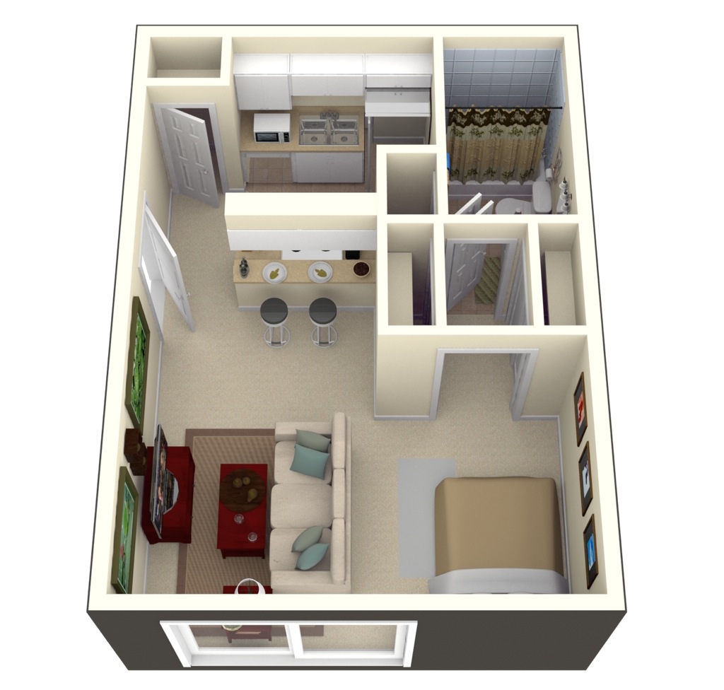 Simple Bedroom Floor Plan Ideas for Small Space