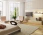 Delightful Bright Natural Colors for Bedroom Design with Cream Living Seats near Tv Cabinets