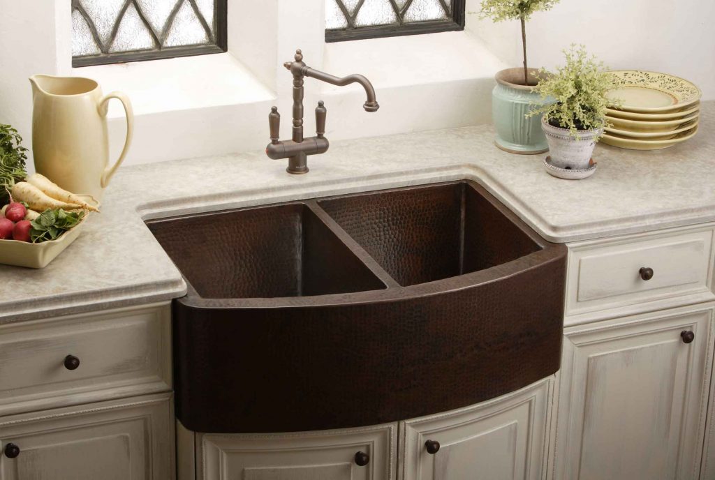 Double Bowl Brown Kitchen Sink