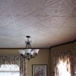 Familiar White Decorative Ceiling Tiles Design Suited Floral Ceiling Curtains at Traditional House Design
