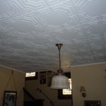 Famous Bright Decorative Ceiling Tiles with Floating Lamp at Traditional House Interior Shemes