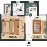 Good Information about Studio Apartment Floor Plans Displaying Bedroom Sizes Larger than Other